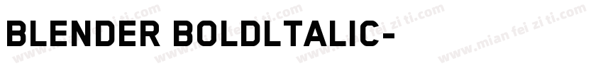 Blender Boldltalic字体转换